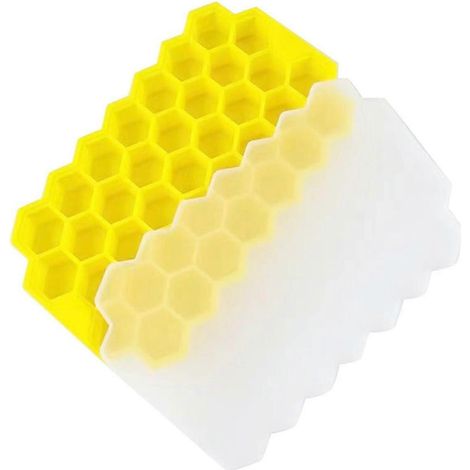 Machine à glaçons, boîte en nid d'abeille, outils pour crème glacée, gelée glacée, moule à jus, accessoires pour cocktails et whisky, ustensiles de cuisine jaunes (1/5)