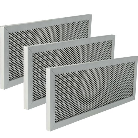 vhbw 3x filtro anti-grasso compatibile con Klarstein Mariana 60 10035597 cappa da cucina, alluminio, carbone attivo