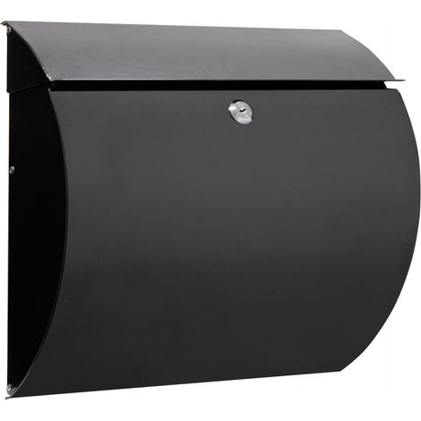 ARREGUI Aura E5404 Cassetta Postale Individuale in Acciaio, Di Grandi Dimensioni, Cassetta della Posta da Parete moderna, Dimensione L (Riviste e Buste C4), Nero (1/5)