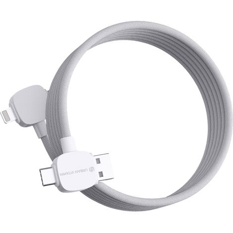 Câble de chargement mobile Urban Vitamin Stockton RPET, taille unique, blanc (1/3)