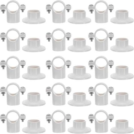 Lot de 30 Colliers Serrage en Plastique Blanc 20 MM pour Fixation Tuyaux d'Eau Clips Suspendre Robustes Anti-Vieillissement Plomberie Domestique Support Polyvalent - (1/5)