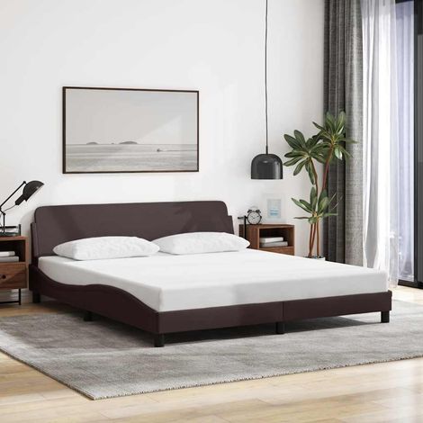 Bettgestell "Dover" Dunkelbraun 180x200 cm Stoff (1/5)