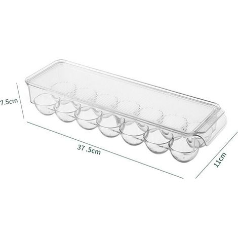 Boîtes de rangement transparentes en PET pour réfrigérateurs de cuisine, placards à boissons et à légumes, et conservation des œufs.