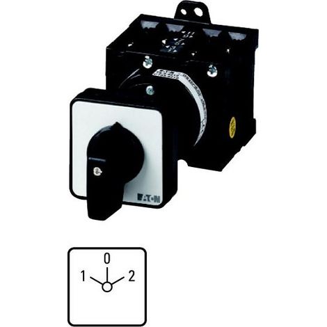 Inverseur cont.: 4 32A 1-0-2 45° à accrochage encastré fixation arrière 000095060 EATON T3-2-8400/Z
