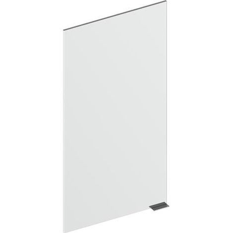 Porte de meuble miroir RM 2.0 m Gris + Pièce de rechange Logo 332x656mm gauche/droite