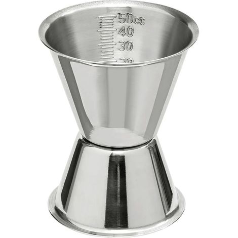 Jigger Doseur à Cocktail en Acier Inoxydable avec Échelle Intérieure Précise 30/50ml pour Barman Professionnel, Durable et Facile à Nettoyer, Idéal pour Cocktails Long Drinks et Shots