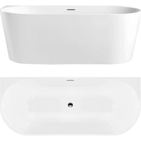 WANDMONTAGE BADEWANNE REA CAPRI SLIM 170 WHITE (1/4)