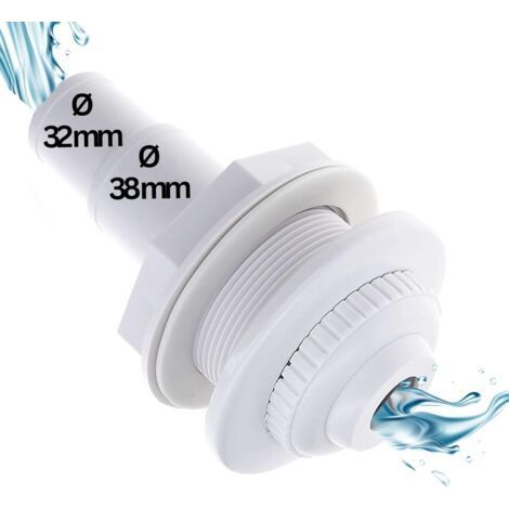 14cm Swimming Pool Inlet Nozzle with Hose Tip, 38/32mm Standard Hose Nozzle, Adjustable Hose Nozzle, 32mm and 38mm Nozzle Head, Hose Connector (1/5)