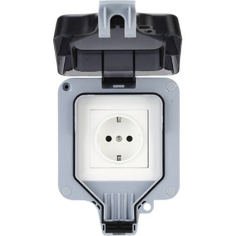 IP66 Boîtier enfichable à une rangée pour l'extérieur, résistant aux éclaboussures, étanche à la pluie, prise murale , port USB (1/4)