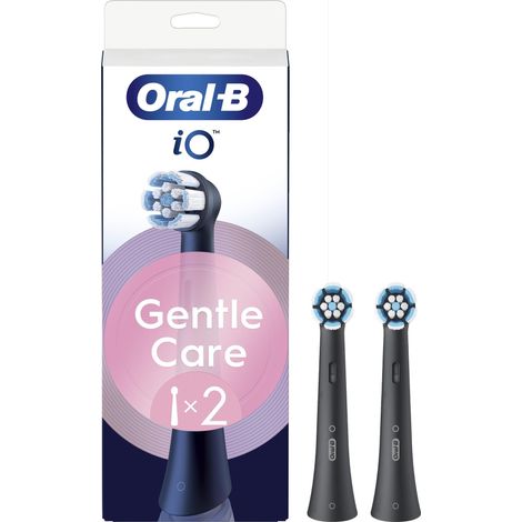 ORAL-B Set 2 Testine Di Ricambio Oral-B iO Series Gentle Care Nere (1/4)