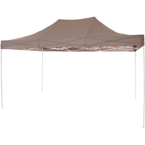 Copritetto, tortora a gazebo tuttofare, 3 x 4,5 m, rivestimento in poliestere 160 g/m², rivestito in PU, tortora