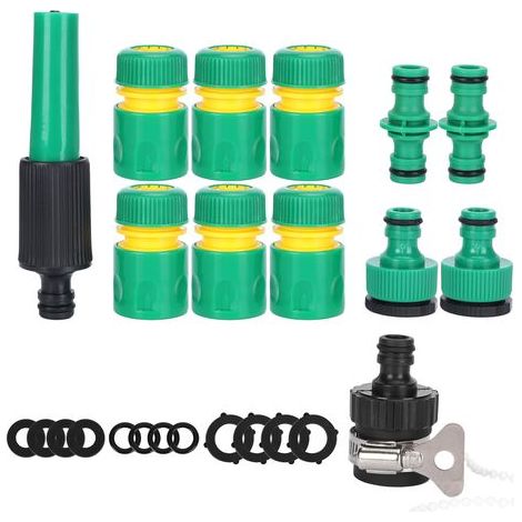 Kit de 24 raccords de tuyau G1/2 pour arrosage jardin et lavage auto, embouts de pulvérisation d'eau (1/5)