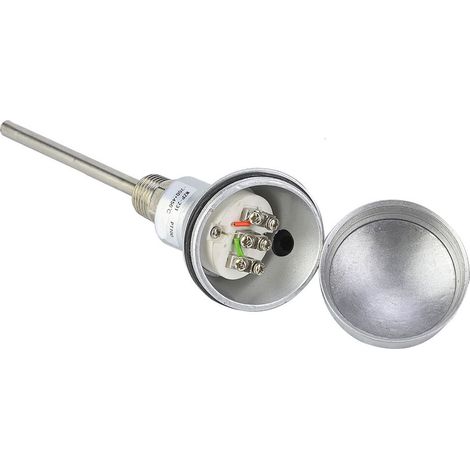 RTD PT100 Temperaturfühler mit 1/2" NPT-Gewinde und Thermoelement-Anschlusskopf (PT 100 mm) (1/5)