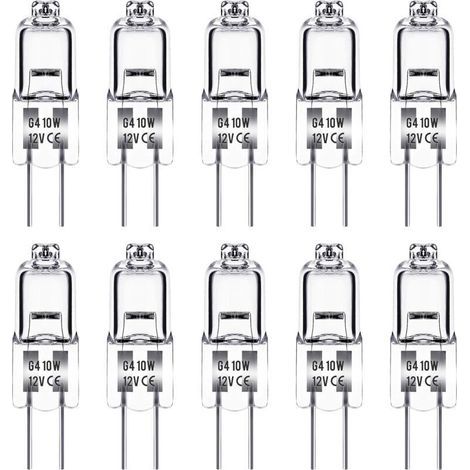 Terrarium-specific light bulb, heat lamp, G4 12 V 10 W light bulb, pack of 10 (1/3)