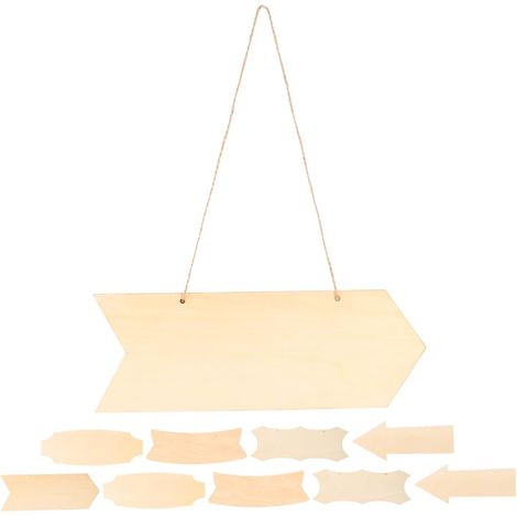 Plaques En Bois Pour Lartisanat 10 Pièces Planches Non Peintes Trous Ébauches Artisanales Pour La Décoration (1/5)