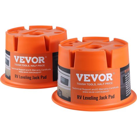 Cale de vérin pour caravane, 907 kg, 2 pièces, polypropylène haute qualité, stabilisateur pour camping-car, remorque, 5e roue. (1/5)