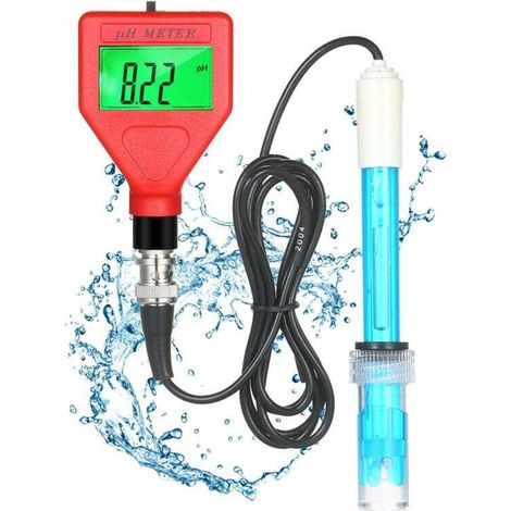 PH Mètre Électronique, Testeur PH Avec Rétro Éclairage Testeur PH Précision de Mesure de 0 à 14 pH, Pour Piscine, Aquarium
