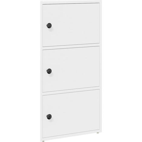 Maison Exclusive - Libreria Bianca 40x24x77 cm in Legno Multistrato