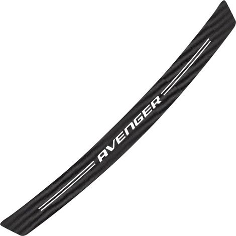 (Noir et rouge - Pour AVENGER) Autocollant de voiture compatible avec Avenger, Caliber, Caravan, Challenger, Charger, Dart, Durango, Journey, Nitro. Accessoires auto - Autocollant en fibre de carbone (1/5)
