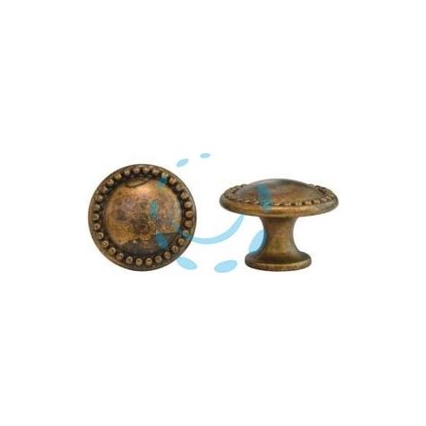 POMOLI PER MOBILI MOD.24222 IN ZAMA OTTONE ANTICATO - ø mm.25