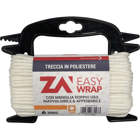 FUNE POLIESTERE  8MM CF 20M BIANCO