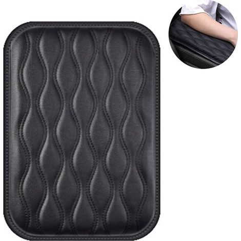 Mittelkonsolenkissen – PU-Leder mit Memory-Schaum – Universell für PKW, SUV, LKW – 30 x 21 cm – 1 Stück (1/5)