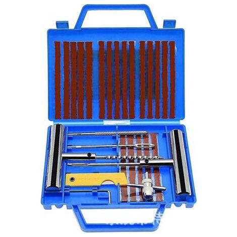 28pcs Kits de réparation de pneus, Outils de réparation de pneus Lourds et Ensembles de réparation de pneus pour Voitures, Motos, camions, VTT, tracteurs (1/4)