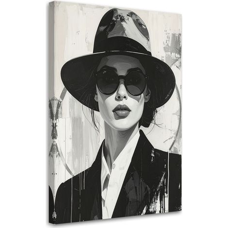 Toile Imprimée, Femme au chapeau,60x90 (1/4)