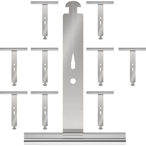 Lot de 10 Attache Tablier Volet Roulant en Métal,Universel Attache Souple à Clipper pour Fixation de Lame du Volet Roulant Électrique/Manuel/Solaire,Accroche et Crochet Compatible avec (1/5)