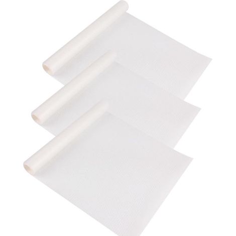 Washable Refrigerator Mats, 3 Pieces Antibacterial Mats, Kitchen Fridge Mats, Drawer Mats, Fridge Mats, DIY Cupboard Mats, for Refrigerator, Transparent, 150x 30CM (1/5)