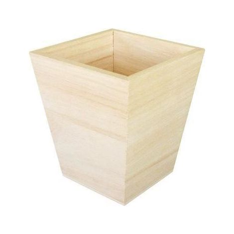 Cache-pots en bois - Lot de 10 - Dimensions 11.5x10x10 cm - Couleur marron - Mixte