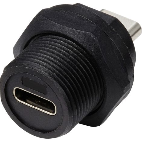 USB-C® 3.0 Buchse auf Buchse IP67 (Gewinde) TC-E10T-FT3-PRF TC-13543608 TRU COMPONENTS Inhalt: 1 S (1/4)