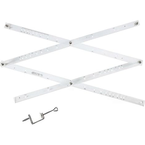 Règle pantographe pliante portable, articulé en métal à bords lisses (1/5)