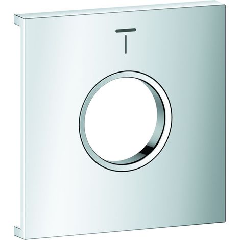 Grohe Grohtherm Aqua Tiles Metallplatte, Symbol Kopfbrause 4 für Grohtherm Aqua Tiles UP-Thermostate, Chrom, 1071720000 (1/3)