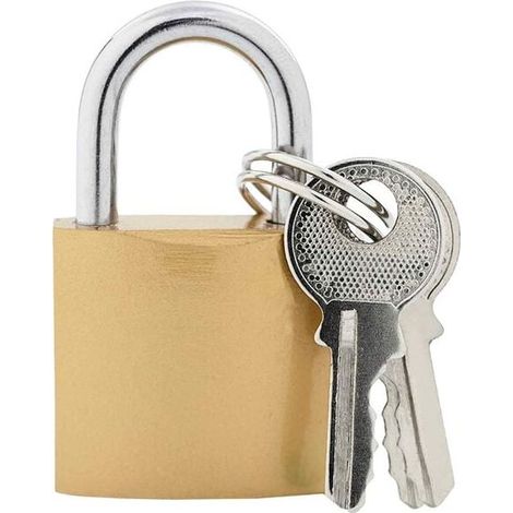 Cadenas en forme de U avec 12 clés, en laiton et en fer. (1/5)