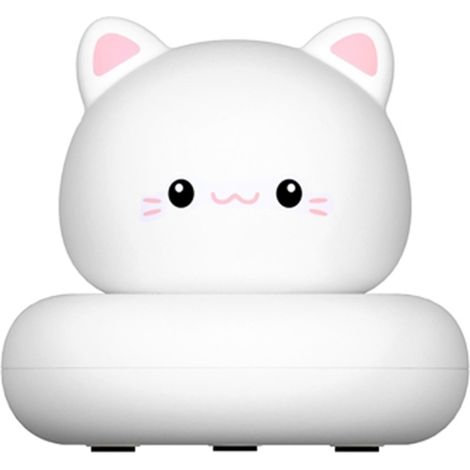 Mini lámpara de noche LED flexible recargable por USB, diseño de conejo/oso/gato/pato, luz para lactancia de bebé, 3 niveles de brillo, luz de lectura portátil (1/5)