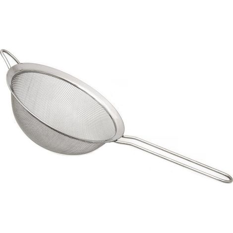 Colador de acero con mango de 18 cm, acero inoxidable macizo Massen