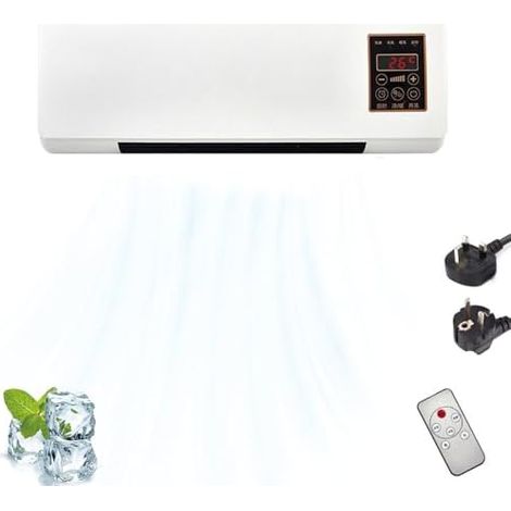 Mini climatiseur Mural Portable avec Refroidissement et Chauffage Rapides et Silencieux, Aucune Installation requise