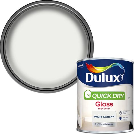 Dulux Quick Dry Gloss Colours - White Cotton - 750ml