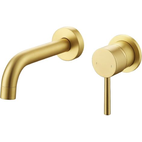 Grifo lavabo empotrado monomando PIZO dorado (1/4)