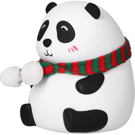 Pandaförmiges Nachtlicht mit 7 wechselnden Farben, USB-Ladefunktion, Silikonlampe für Schlafzimmer und Kinderzimmer, Muster „Augen geschlossen“ (1/5)