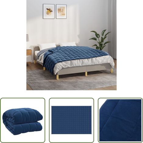 Schlafhilfe - Gewichtsdecke Blau 137x200 cm 6 kg Stoff (1/5)