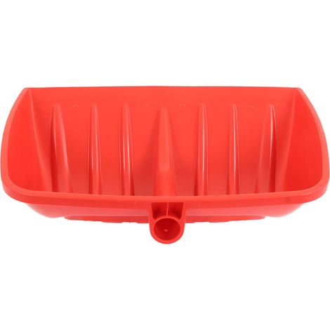 Pelle plastique PP pour neige, gravier, terre, feuilles, jardin, chantier, nettoyage, sans manche, 53x35.5x12.5cm, rouge (1/5)