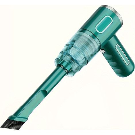 Aspiradora portátil inalámbrica verde para coche y hogar, aspiradora inalámbrica portátil con potente succión ciclónica para oficina. (1/5)