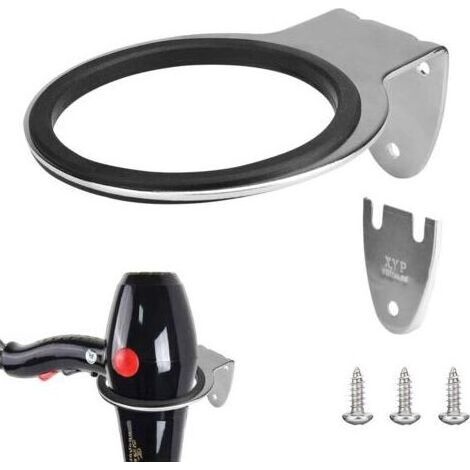 (12.5×5.2×7.8cm)Support Seche Cheveux en Acier Inoxydable Porte Sèche Cheveux Mural Antirouille Titulaires de Sèche-Cheveux Anti-corrosion avec Joint et Visser pour Cuisine Salle de Bain Salon (1/4)