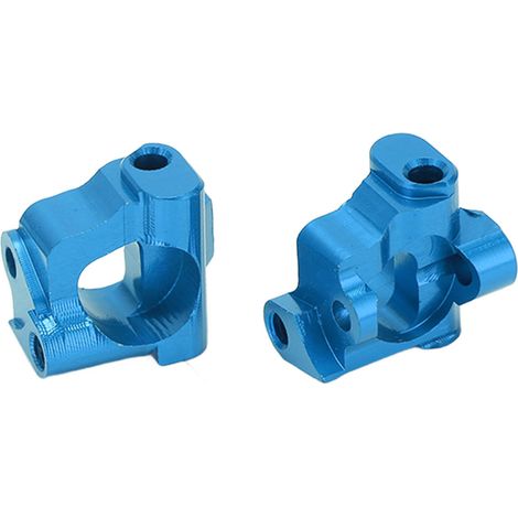 2 Pièces Moyeux Avant en Alliage d'Aluminium pour LOSI Mini T 2.0 1/18 2WD - Bleu, Pièces de Rechange RC (1/5)