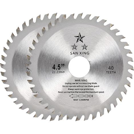 Lame De Scie Circulaire - 115 X 22 2 Mm - 40 Dents - Pour Bois Et Plastique - 2 Pièces