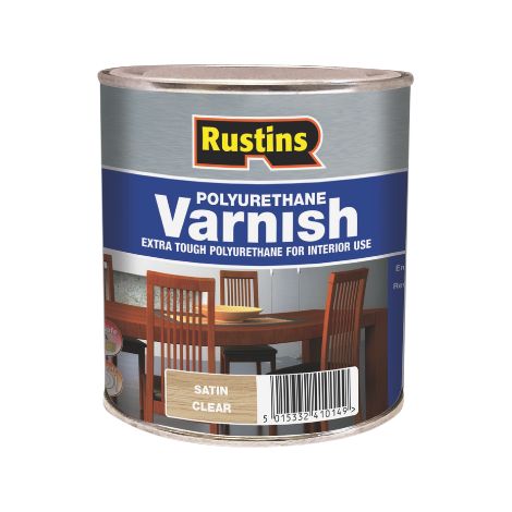 Rustins Quick Dry Polyurethane Varnish Clear - Satin - 250ml