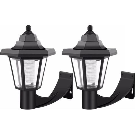 Luminaire Solaire Pour Terrasse - Étanche IP65 - Fonctionne Automatiquement La Nuit - Pour Marches Escaliers Clôtures Jardins - 2 Pièces (1/5)