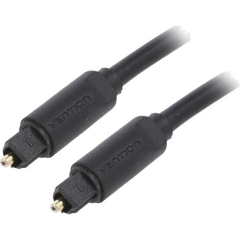 Cable- Toslink prise.de deux cotes- 2m- Plaquage- dore- noir